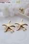 Heliophilia Silver Pendientes de Latón Dorados con Circonio